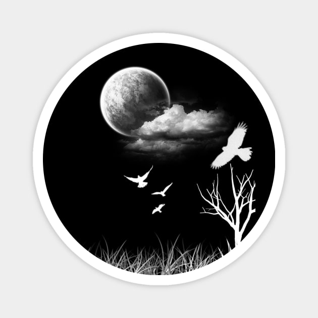 the silence of the night Magnet by MAU_Design